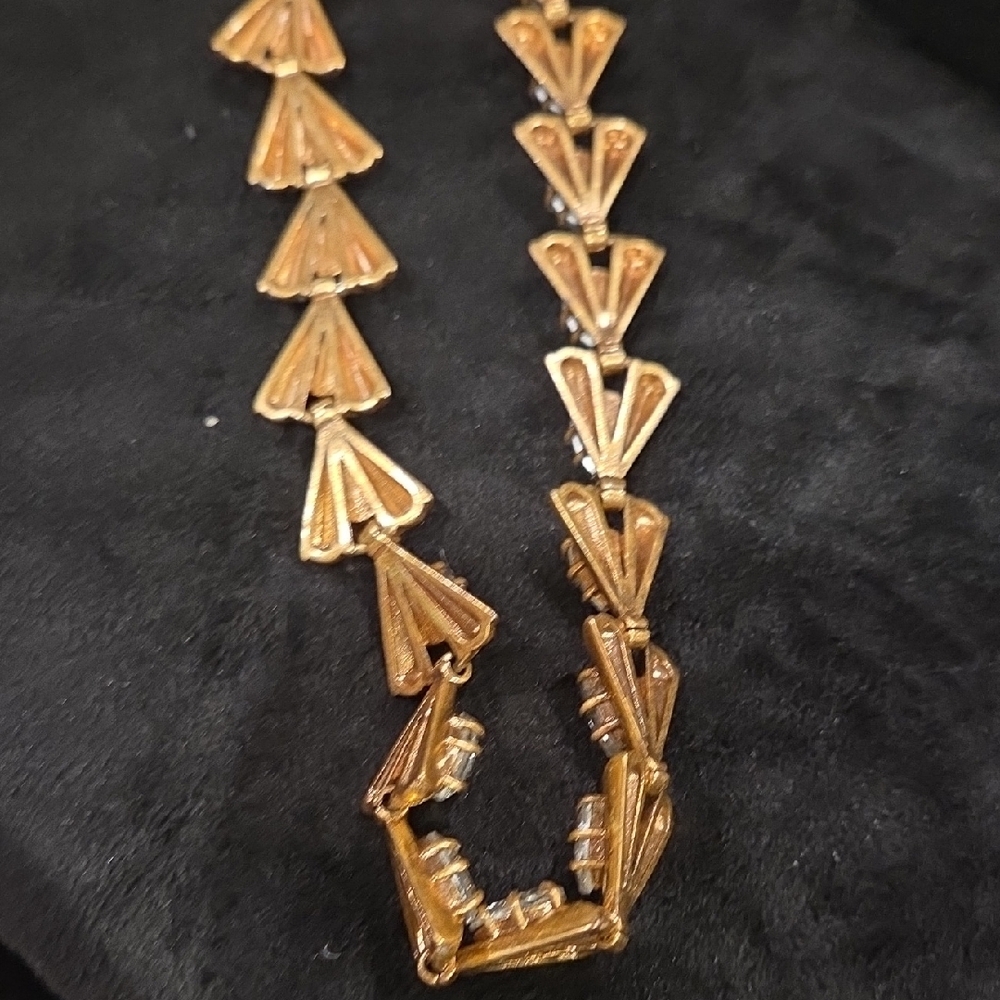 J. Crew Gold Necklace with Clear Accents - Picture 5 of 7
